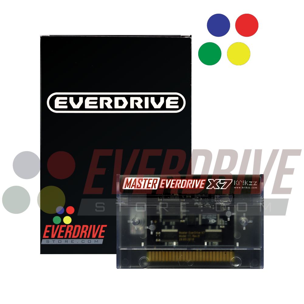 Master Everdrive X7 - Frosted Clear by Krikzz for Master System