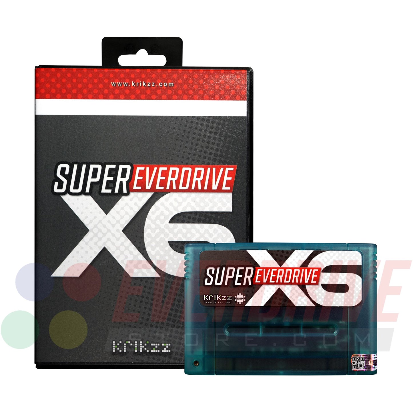 Super Everdrive X6 DSP - Frosted Turquoise by Krikzz for SNES or Super Famicom