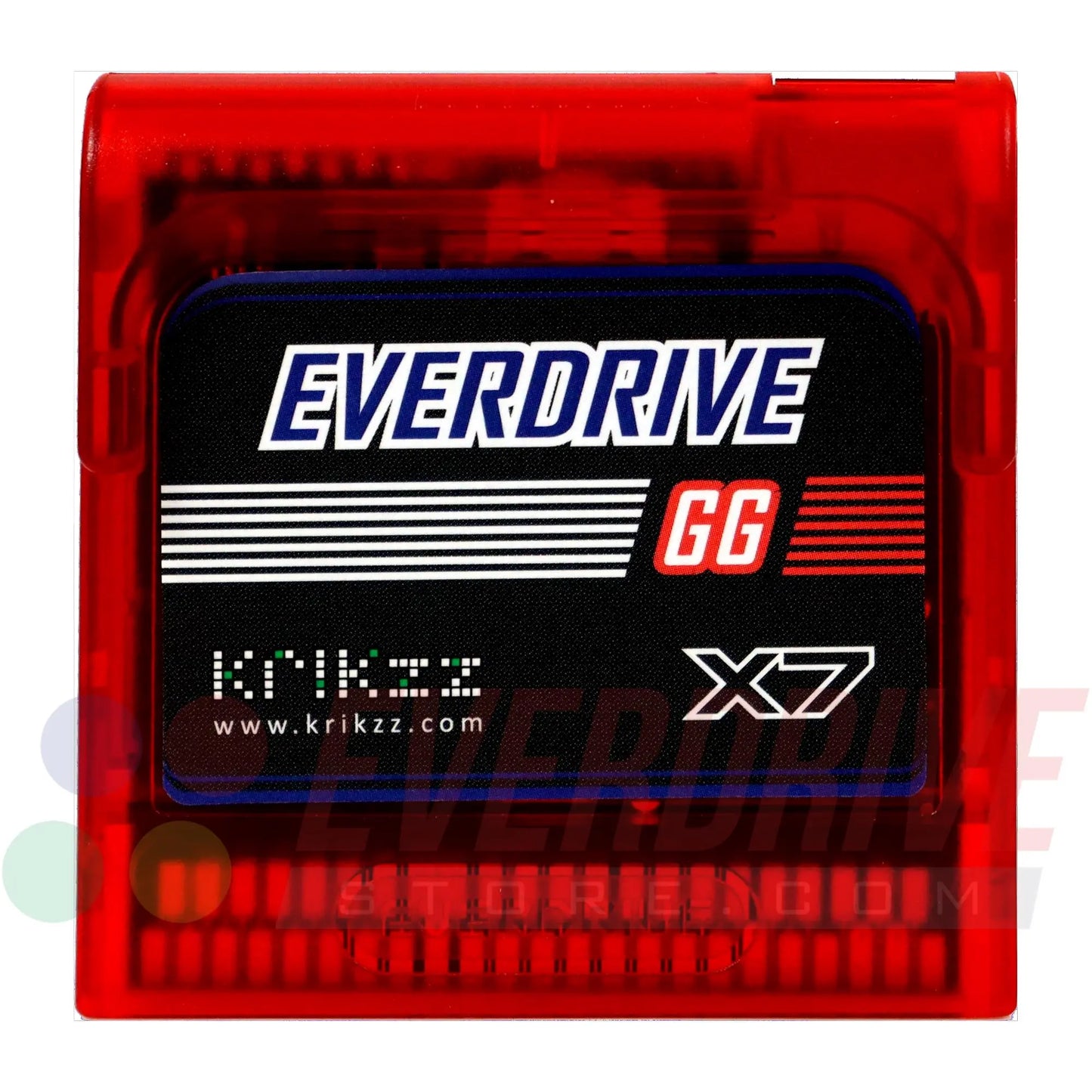 Everdrive GG X7 - Frosted Red by Krikzz for Game Gear Krikzz