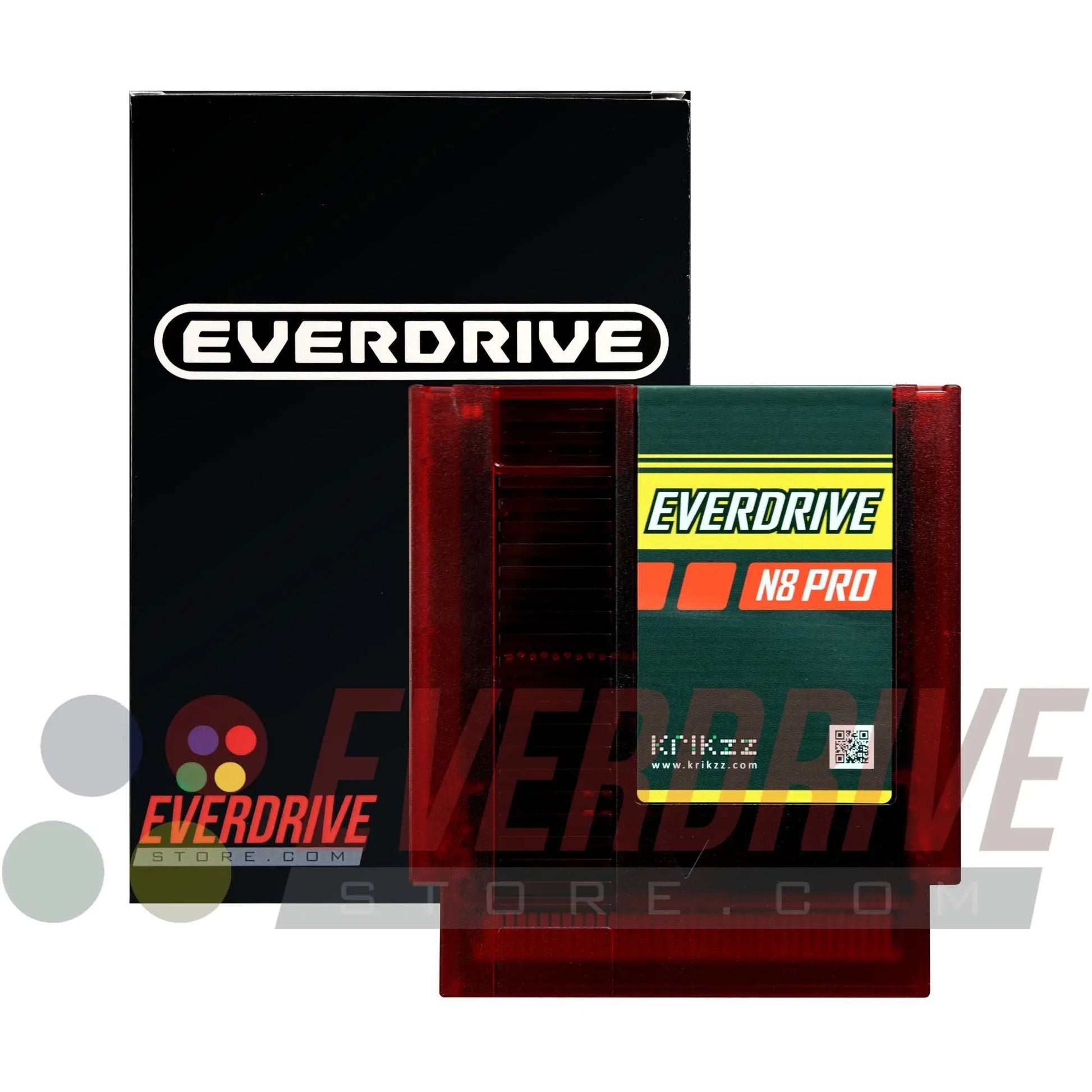 Everdrive N8 Pro - Frosted Red by Krikzz for NES KRIKzz