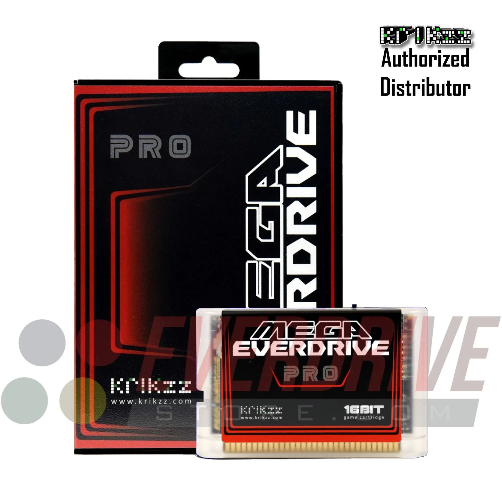 Mega Everdrive PRO - Frosted Clear by Krikzz for Genesis or Mega Drive Krikzz