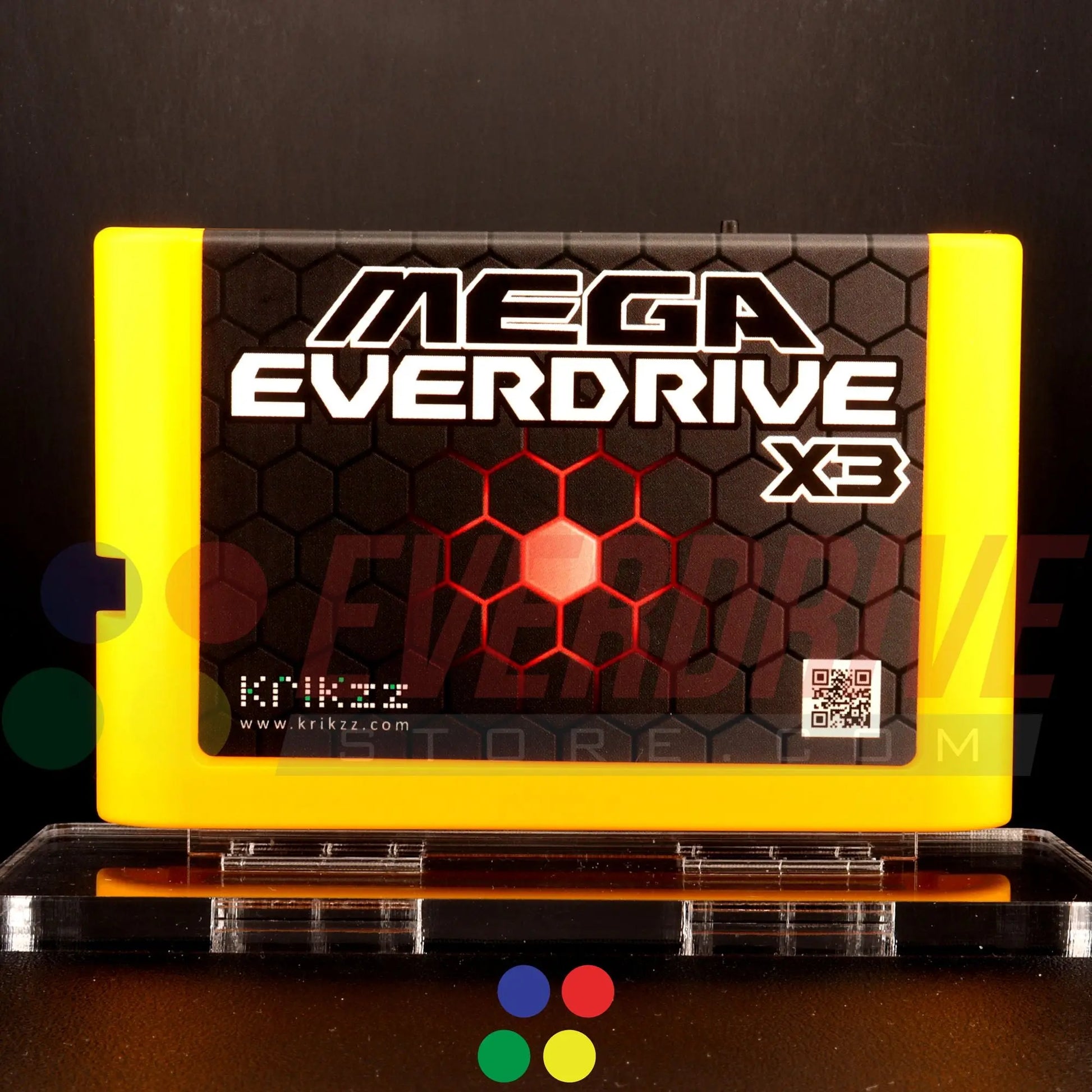 Mega Everdrive X3 - Yellow by Krikzz for Genesis or Mega Drive Krikzz