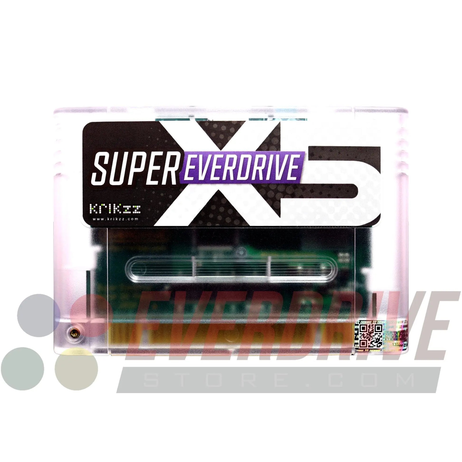 Super Everdrive X5 - Frosted Clear by Krikzz for SNES or Super Famicom Krikzz