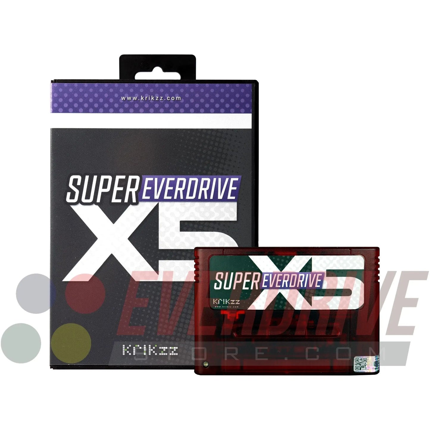 Super Everdrive X5 - Frosted Red by Krikzz for SNES or Super Famicom KRIKzz