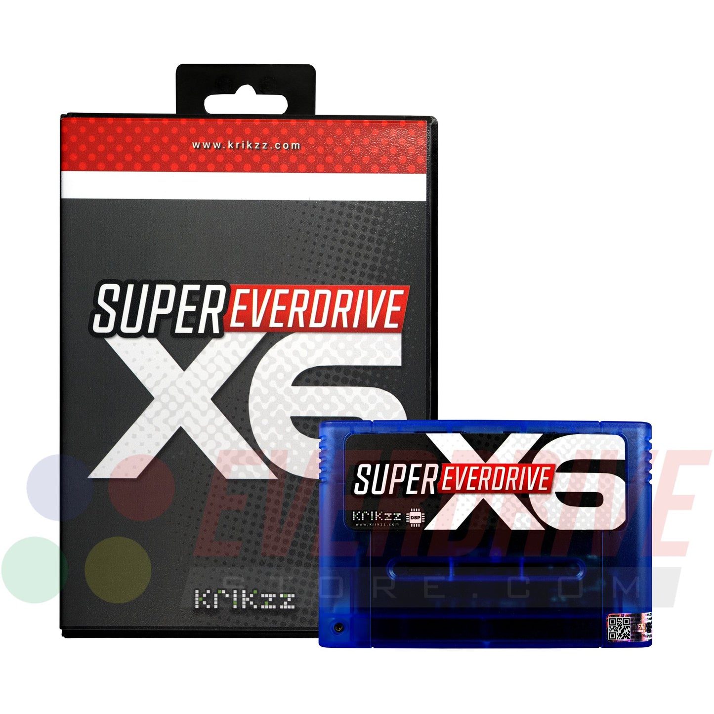 Super Everdrive X6 DSP - Frosted Blue by Krikzz for SNES or Super Famicom