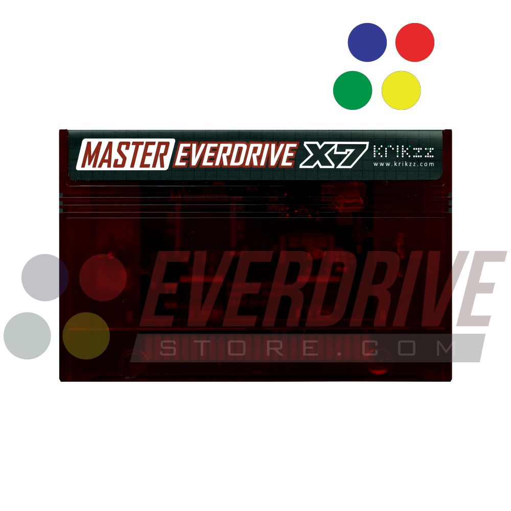 Master Everdrive X7 - Frosted Red by Krikzz for Master System